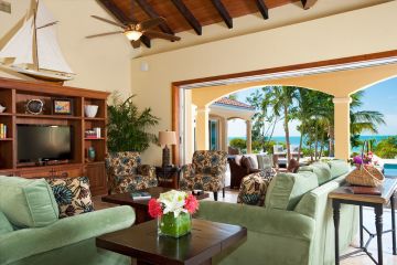 Expansive main living area with ocean view